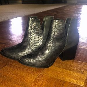 BRAND NEW snakeskin booties!